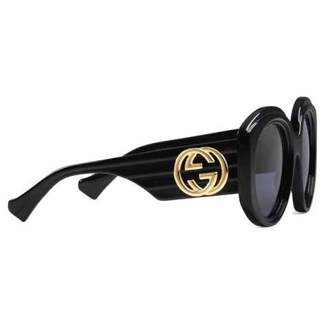 gucci statement oval sunglasses|gucci oversized round sunglasses.